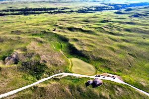 Sand Hills Practice Green Aerial